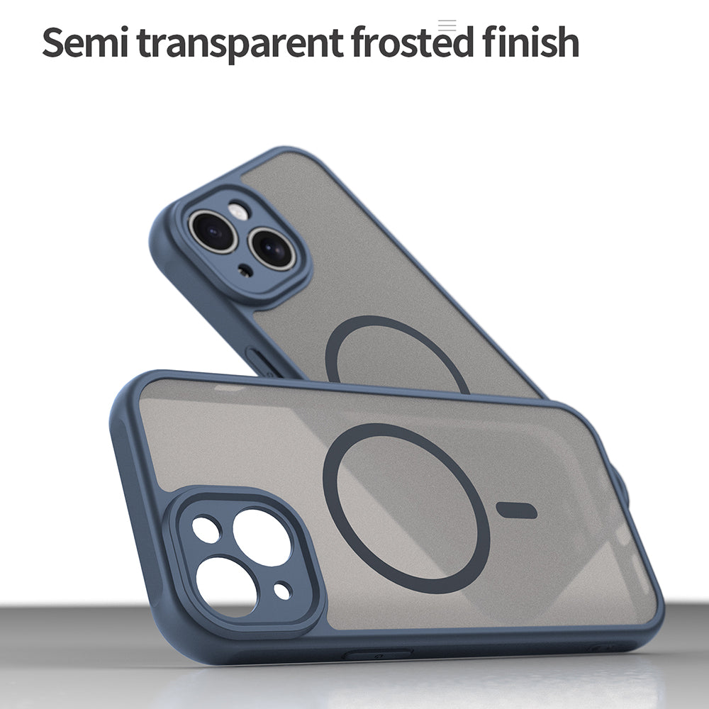 Capa MagSafe para Apple iPhone 15, Techsuit, HaloFrost II, Azul Marinho