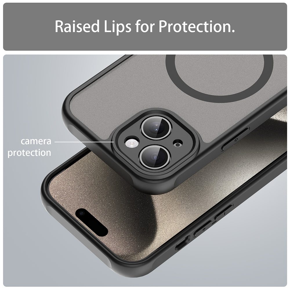 Capa MagSafe para Apple iPhone 15, Techsuit, HaloFrost II, Preta