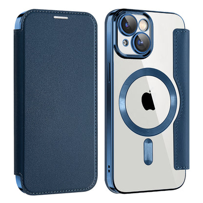 Capa MagSafe para Apple iPhone 15, Techsuit, SmartMag Book, Azul