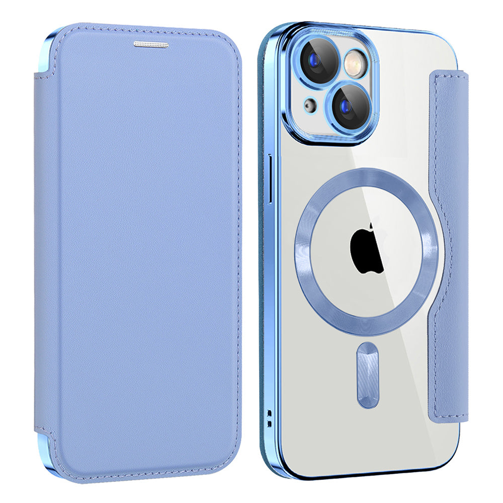 Capa MagSafe para Apple iPhone 15, Techsuit, SmartMag Book, Azul
