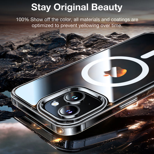 Capa MagSafe para Apple iPhone 15, Torras, Diamond, Transparente