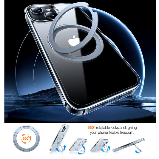 Capa MagSafe para Apple iPhone 15, Torras, Ostand Pro, Transparente