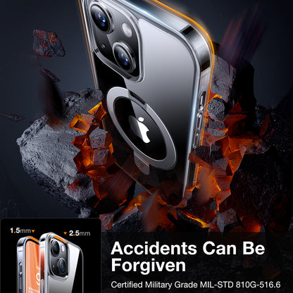 MagSafe Case for Apple iPhone 15, Torras, Ostand, Transparent