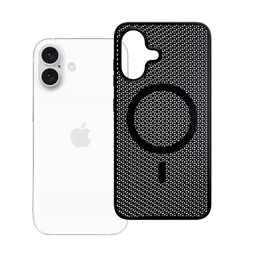 Capa MagSafe para Apple iPhone 16, 3MK, COOLing, Preta