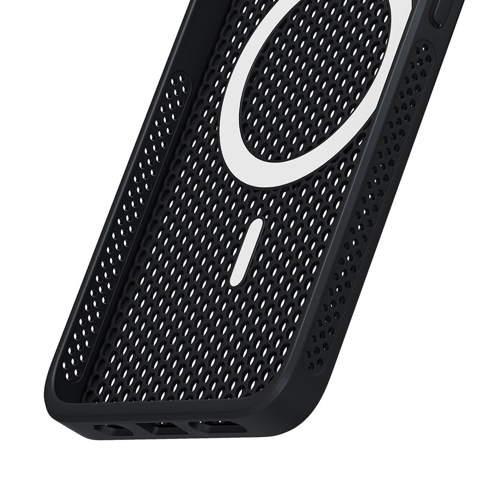 Capa MagSafe para Apple iPhone 16, 3MK, COOLing, Preta