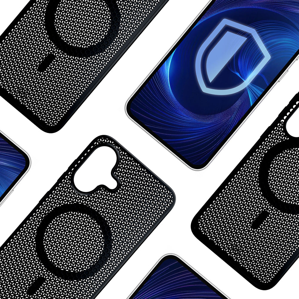 Capa MagSafe para Apple iPhone 16, 3MK, COOLing, Preta