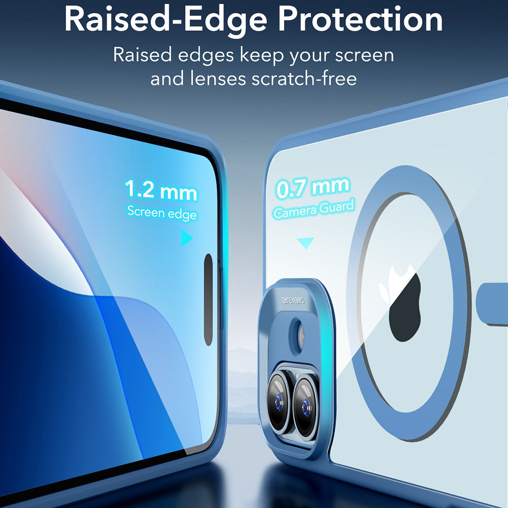 Capa MagSafe para Apple iPhone 16, ESR, Classic Hybrid, Azul Transparente