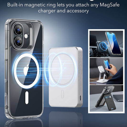 Capa MagSafe para Apple iPhone 16, ESR, Classic Hybrid, Transparente