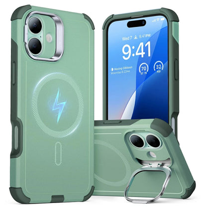 Capa MagSafe para Apple iPhone 16, ESR, Cyber Armor Kickstand, Verde