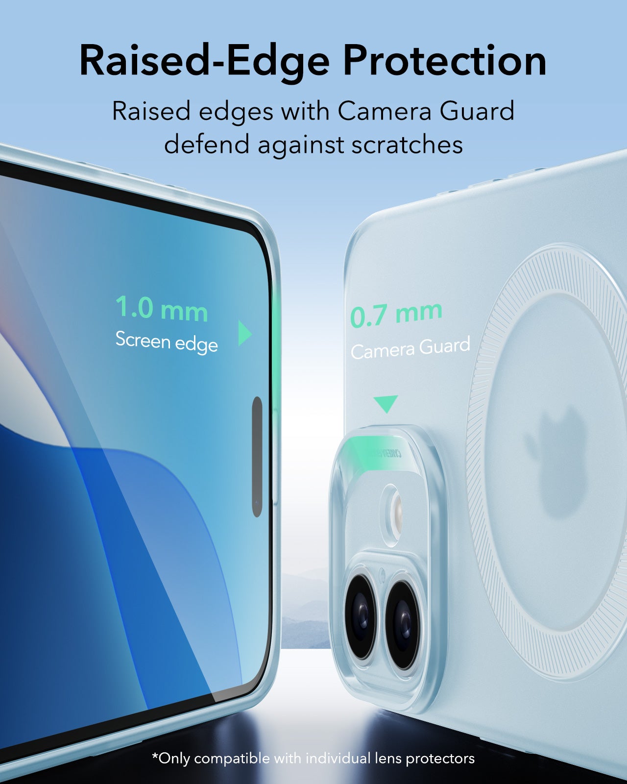 Capa MagSafe para Apple iPhone 16, ESR, Zero, Azul Acetinado