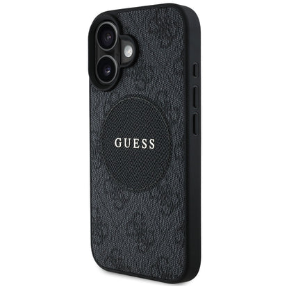 Capa MagSafe para Apple iPhone 16, Guess, 4G Circle Classic Logo, Preta