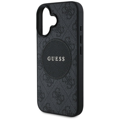 Capa MagSafe para Apple iPhone 16, Guess, 4G Circle Classic Logo, Preta