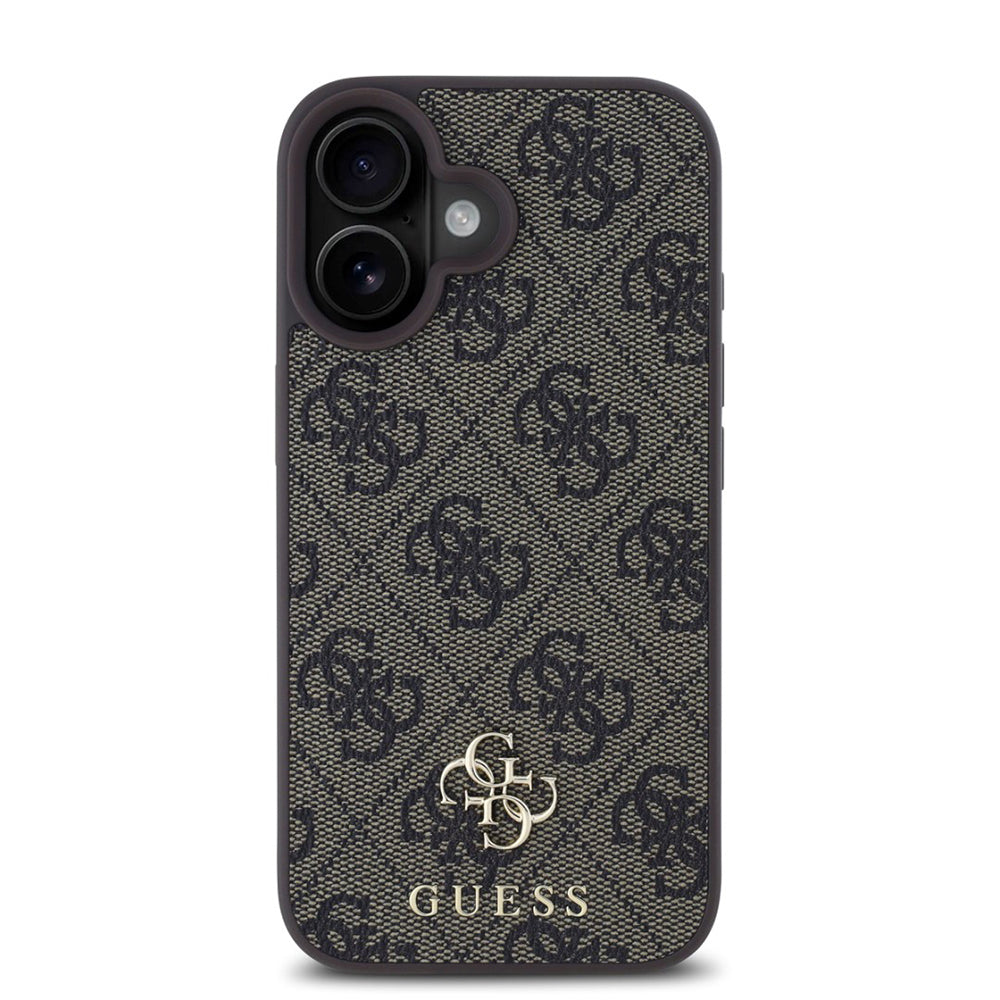 Capa MagSafe para Apple iPhone 16, Guess, 4G Classic, Castanho