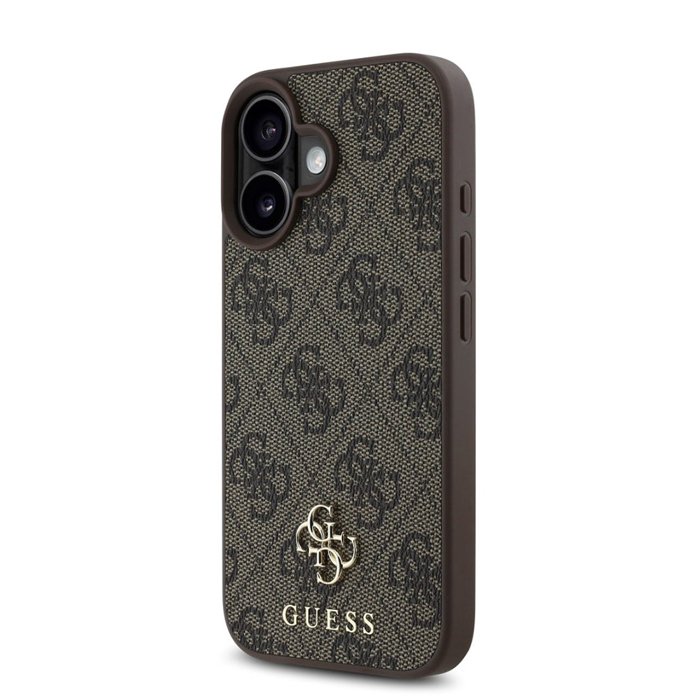 Capa MagSafe para Apple iPhone 16, Guess, 4G Classic, Castanho