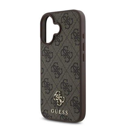 Capa MagSafe para Apple iPhone 16, Guess, 4G Classic, Castanho