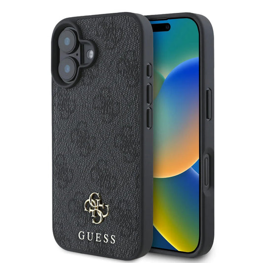 Capa MagSafe para Apple iPhone 16, Guess, 4G Classic, Preta