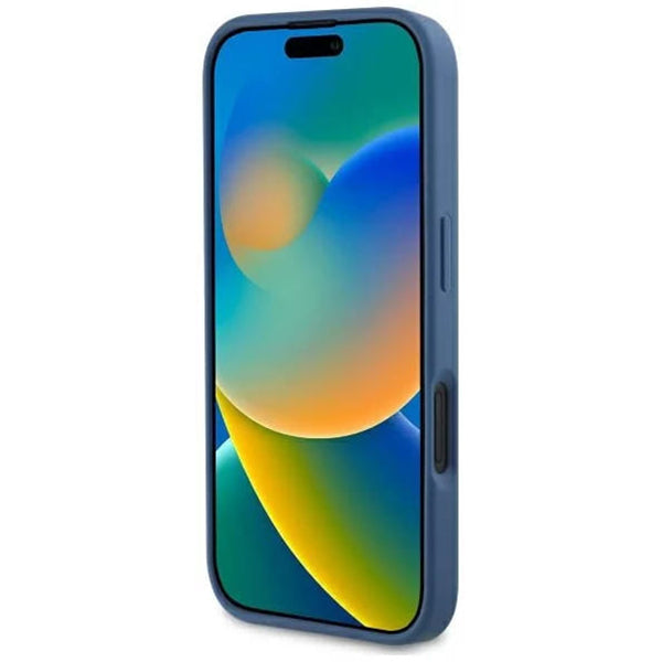 Capa MagSafe para Apple iPhone 16, Guess, 4G Printed Stripes, Azul