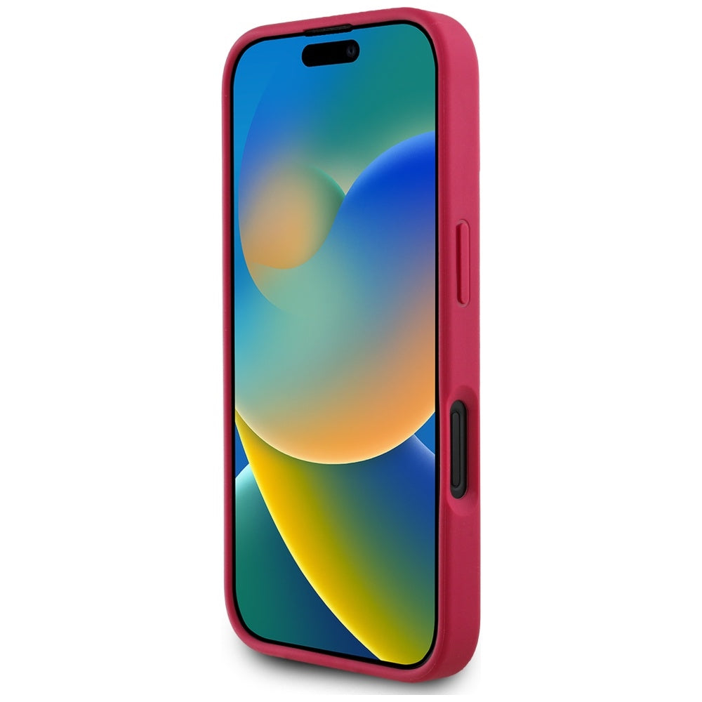 Capa MagSafe para Apple iPhone 16, Guess, Grained Flowers, Fúcsia