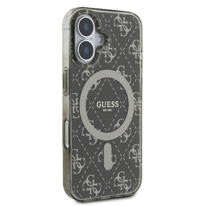 Capa MagSafe para Apple iPhone 16, Guess, IML 4G Background, Castanho