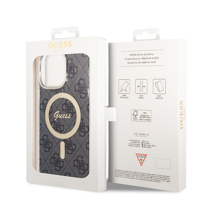 Capa MagSafe para Apple iPhone 16, Guess, IML 4G, Preta