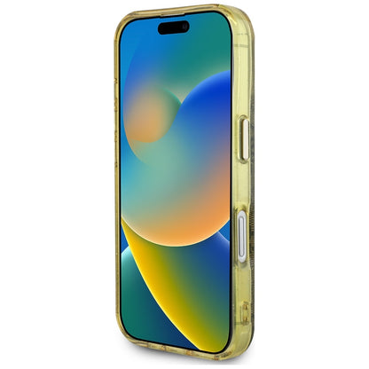 Capa MagSafe para Apple iPhone 16, Guess, IML Glitter 4G Circle Triangle, Castanho