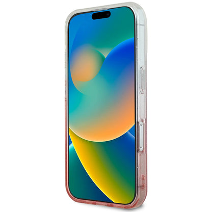 Capa MagSafe para Apple iPhone 16, Guess, IML Glitter Gradient, Castanho