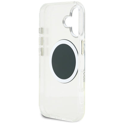 Capa MagSafe para Apple iPhone 16, Guess, IML Metal Colored Circle, Preta