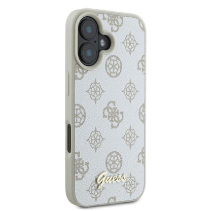 Capa MagSafe para Apple iPhone 16, Guess, Peony Script, Branca