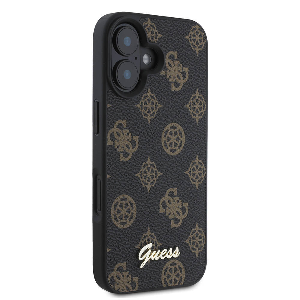 Capa MagSafe para Apple iPhone 16, Guess, Peony Script, Preta