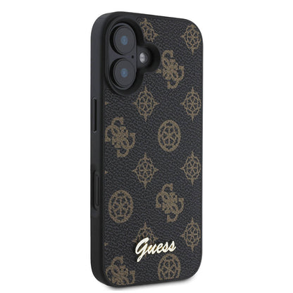Capa MagSafe para Apple iPhone 16, Guess, Peony Script, Preta