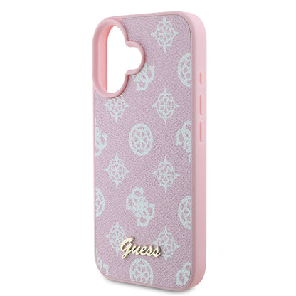 Capa MagSafe para Apple iPhone 16, Guess, Peony Script, Rosa