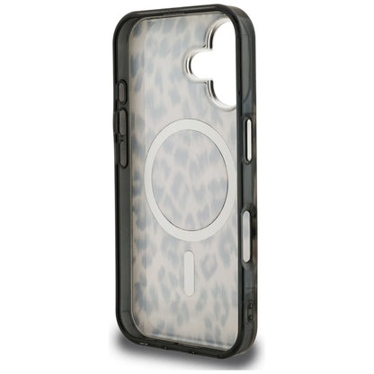 MagSafe Case for Apple iPhone 16, Karl Lagerfeld, IML Leopard Pattern, Brown
