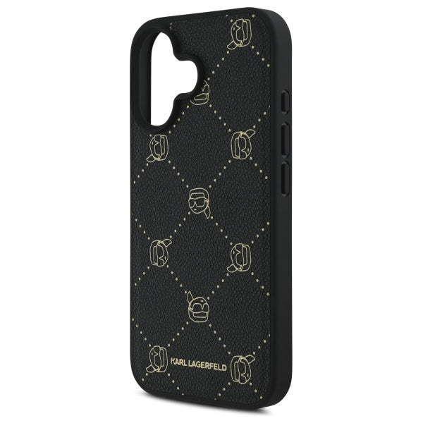Capa MagSafe para Apple iPhone 16, Karl Lagerfeld, Karl's Head, Preta