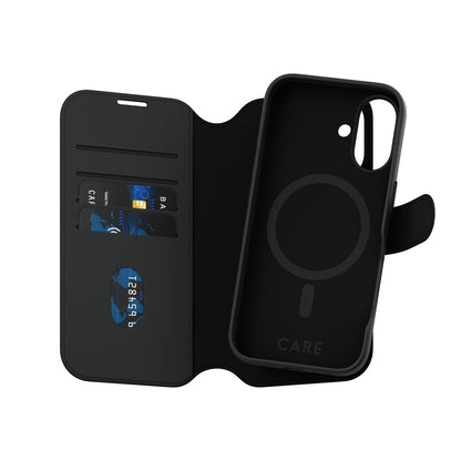 Capa MagSafe para Apple iPhone 16, PanzerGlass, Care Feature Tango Two-in-One, Preta