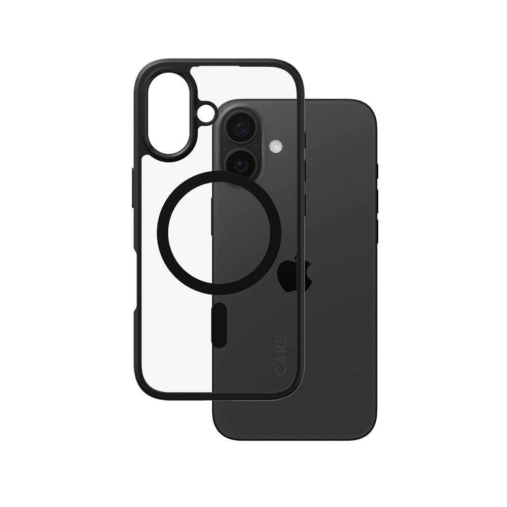 Capa MagSafe para Apple iPhone 16, PanzerGlass, Care Urban Combat, Preta Transparente