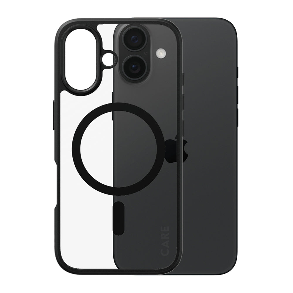 Capa MagSafe para Apple iPhone 16, PanzerGlass, Care Urban Combat, Preta Transparente