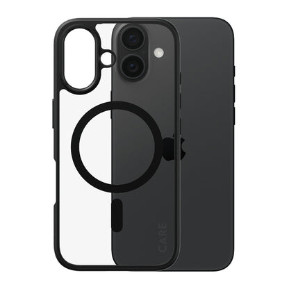 Capa MagSafe para Apple iPhone 16, PanzerGlass, Care Urban Combat, Preta Transparente