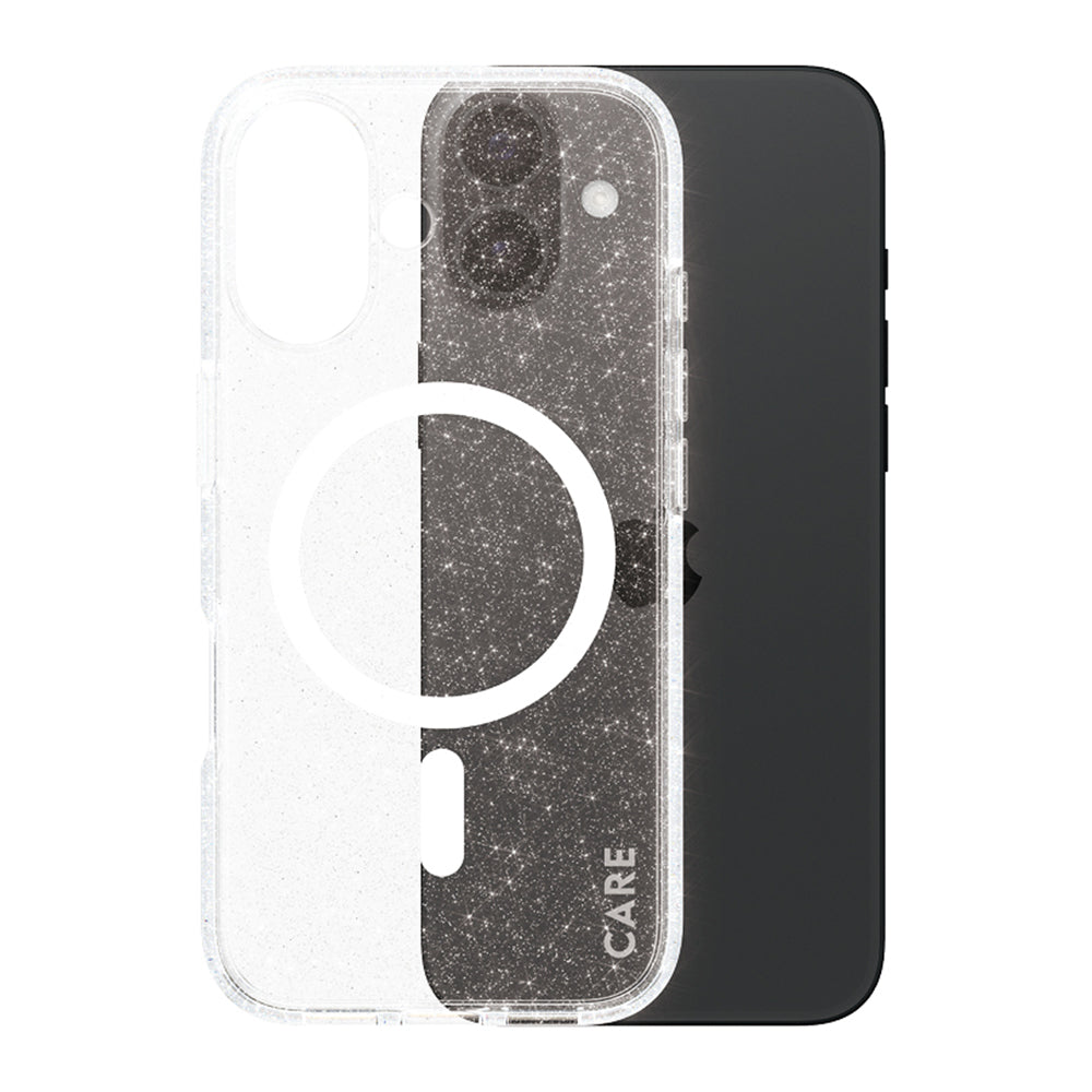 Capa MagSafe para Apple iPhone 16, PanzerGlass, Care Urban Combat Star Lit, Transparente Branca
