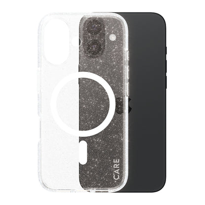 Capa MagSafe para Apple iPhone 16, PanzerGlass, Care Urban Combat Star Lit, Transparente Branca