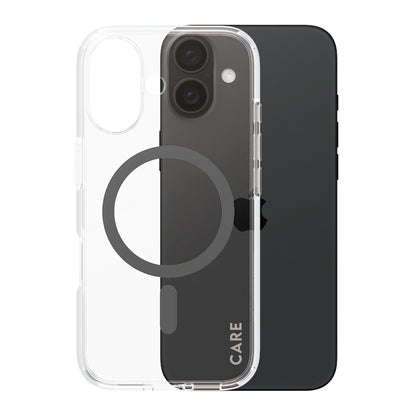 Capa MagSafe para Apple iPhone 16, PanzerGlass, Care Urban Combat, Transparente Negra