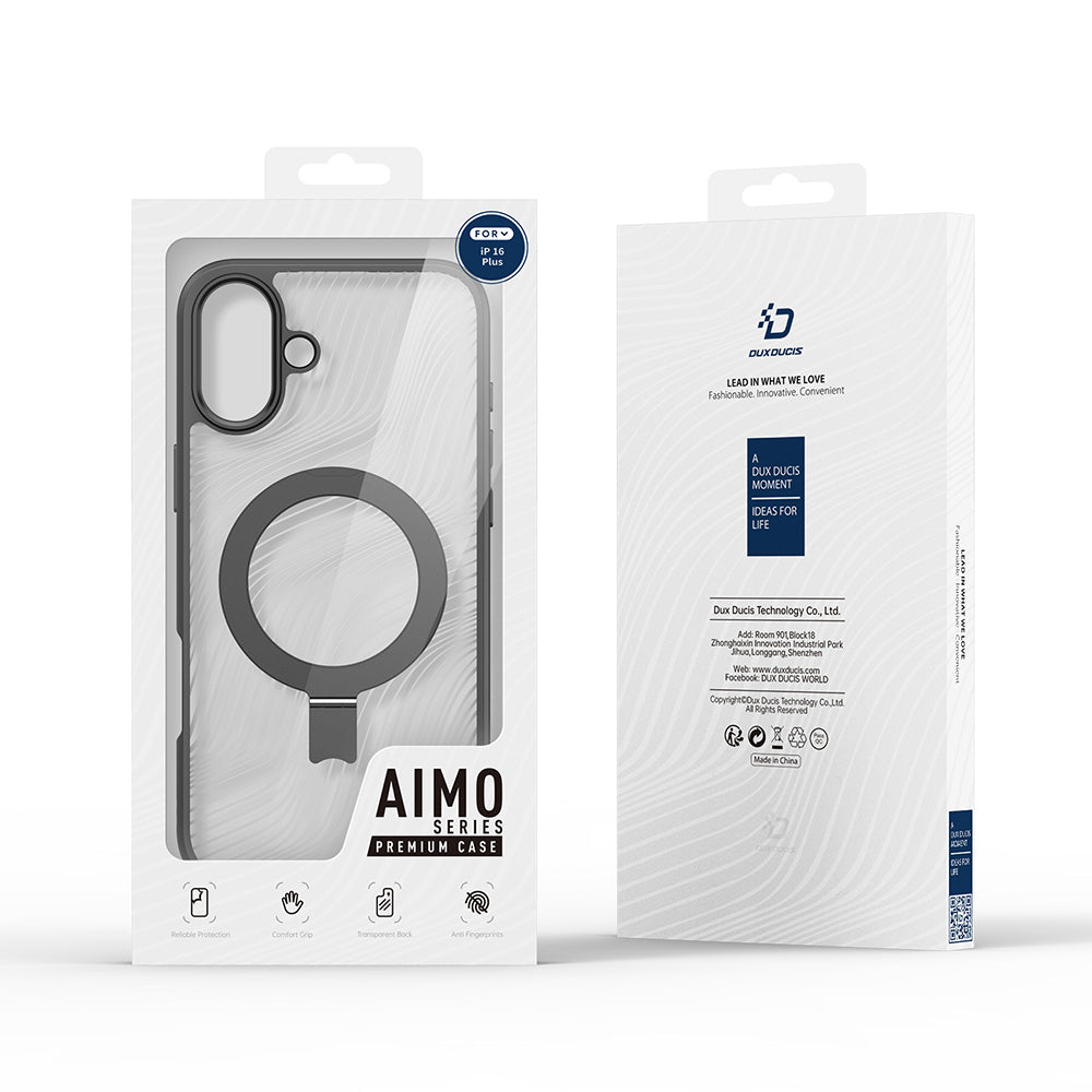 Capa MagSafe para Apple iPhone 16 Plus, DUX DUCIS, Aimo Stand, Preta
