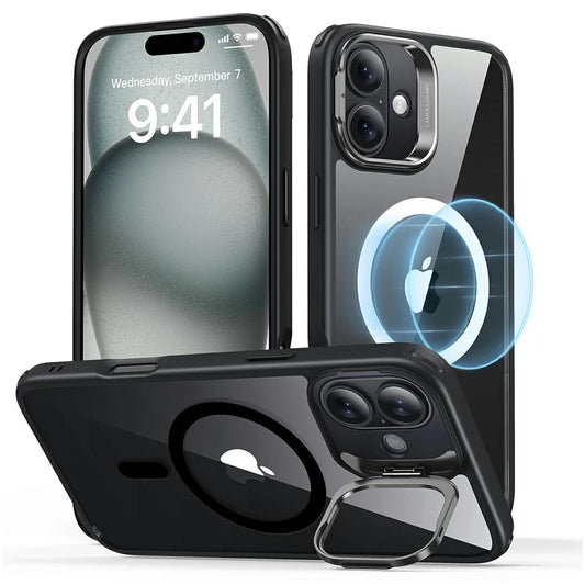 Capa MagSafe para Apple iPhone 16 Plus, ESR, Classic Hybrid Kickstand, Preta Transparente
