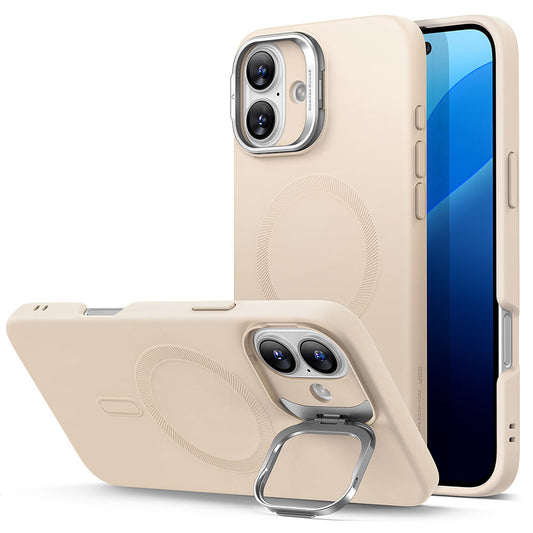 Capa MagSafe para Apple iPhone 16 Plus, ESR, Cloud Soft Kickstand, Creme