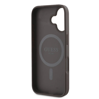 Capa MagSafe para Apple iPhone 16 Plus, Guess, 4G Printed Stripes, Marrom