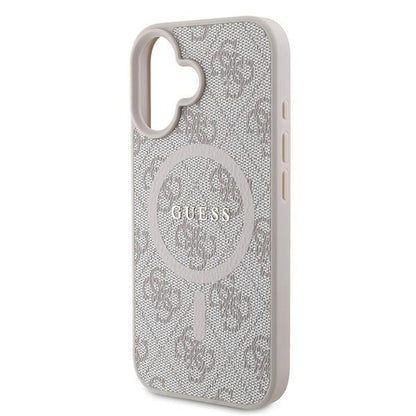 Capa MagSafe para Apple iPhone 16 Plus, Guess, 4G Ring Classic Logo, Rosa