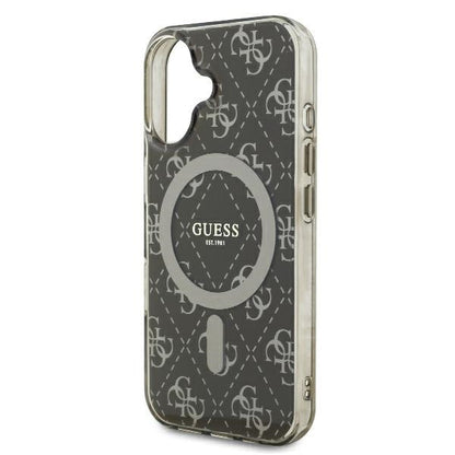 Capa MagSafe para Apple iPhone 16 Plus, Guess, IML 4G Background, Marrom