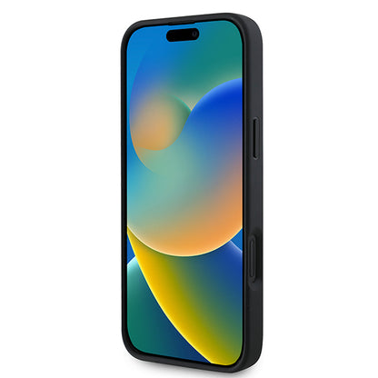 Capa MagSafe para Apple iPhone 16 Plus, Guess, Saffiano Peony Classic Logo, Rosa