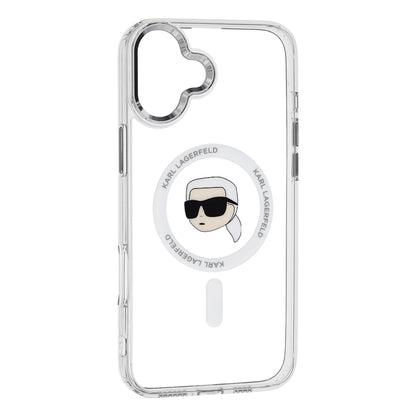 Capa MagSafe para Apple iPhone 16 Plus, Karl Lagerfeld, IML Karl's Head, Branca
