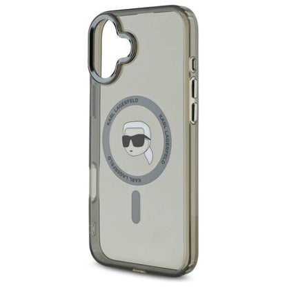 MagSafe Case for Apple iPhone 16 Plus, Karl Lagerfeld, IML Karl's Head, Black