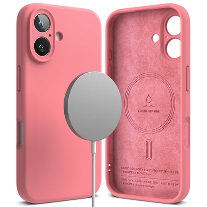 Capa MagSafe para Apple iPhone 16 Plus, Ringke, Silicone, Rosa